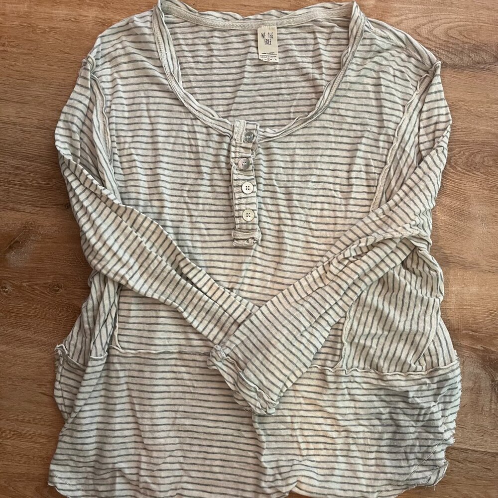 Free People We The Free Hong Kong Longsleeve Striped Henley S